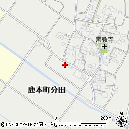 熊本県山鹿市鹿本町分田264周辺の地図
