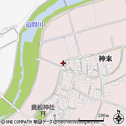 熊本県菊池市野間口61周辺の地図
