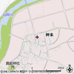 熊本県菊池市神来275周辺の地図