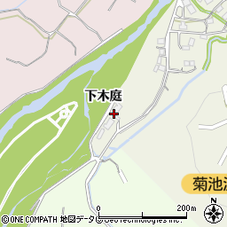 熊本県菊池市下木庭周辺の地図