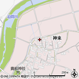 熊本県菊池市神来279周辺の地図