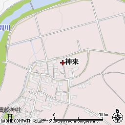 熊本県菊池市神来263-2周辺の地図