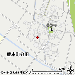 熊本県山鹿市鹿本町分田334周辺の地図