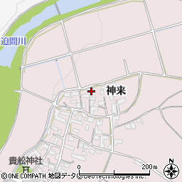 熊本県菊池市神来267周辺の地図