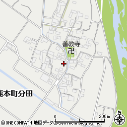 熊本県山鹿市鹿本町分田342周辺の地図