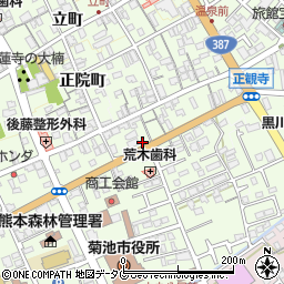 熊本県菊池市西正観寺1016周辺の地図