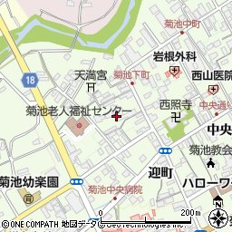 熊本県菊池市下町320周辺の地図