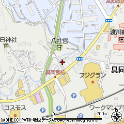 鍋島表具店周辺の地図