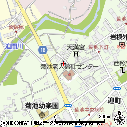熊本県菊池市下町430周辺の地図