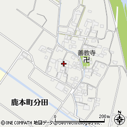 熊本県山鹿市鹿本町分田331周辺の地図