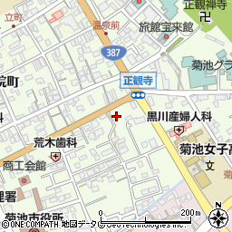 熊本県菊池市西正観寺1052周辺の地図