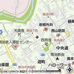 熊本県菊池市下町321周辺の地図