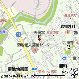 熊本県菊池市下町周辺の地図