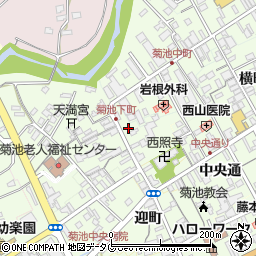 熊本県菊池市下町324周辺の地図