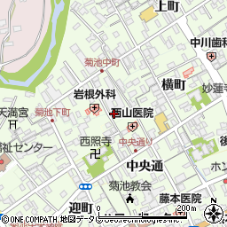 熊本県菊池市中町13周辺の地図