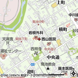 熊本県菊池市中町111周辺の地図