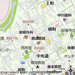 熊本県菊池市中町117周辺の地図