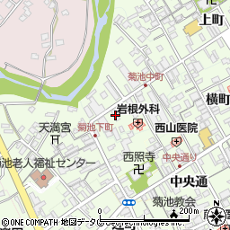 熊本県菊池市中町107周辺の地図