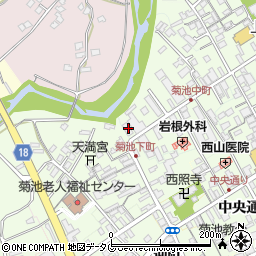 熊本県菊池市中町100周辺の地図