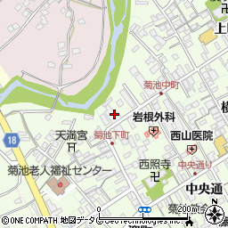熊本県菊池市中町95周辺の地図