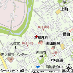 熊本県菊池市中町108周辺の地図