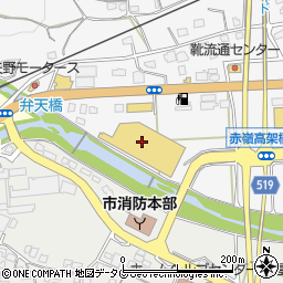 コメリホームセンター三重店　本館周辺の地図