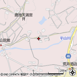 熊本県荒尾市平山2445-2周辺の地図