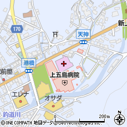 新上五島町石油備蓄記念会館周辺の地図