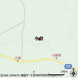 熊本県阿蘇市小倉周辺の地図