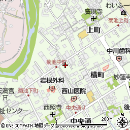 熊本県菊池市中町121周辺の地図