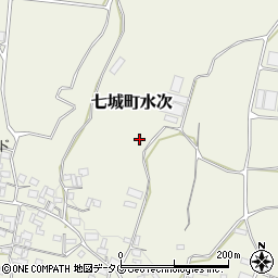 熊本県菊池市七城町水次周辺の地図