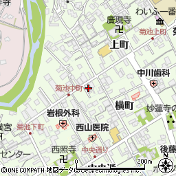 熊本県菊池市中町124周辺の地図