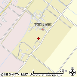 熊本県山鹿市鹿本町中富周辺の地図