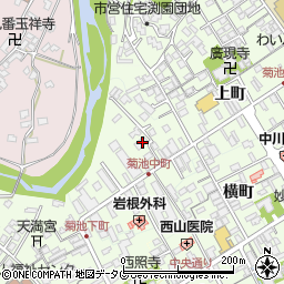 熊本県菊池市中町81周辺の地図