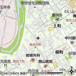 熊本県菊池市中町80周辺の地図