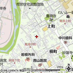 熊本県菊池市中町71周辺の地図