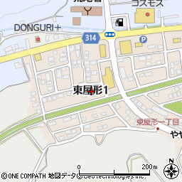 〒864-0042 熊本県荒尾市東屋形の地図