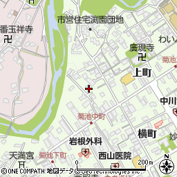 熊本県菊池市中町73周辺の地図