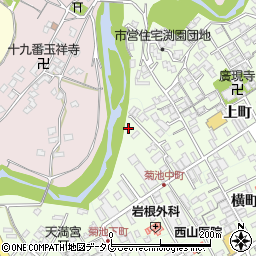 熊本県菊池市中町77-1周辺の地図