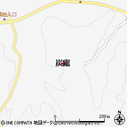 大分県竹田市炭竈周辺の地図