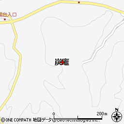 大分県竹田市炭竈周辺の地図