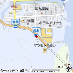浦浜周辺の地図