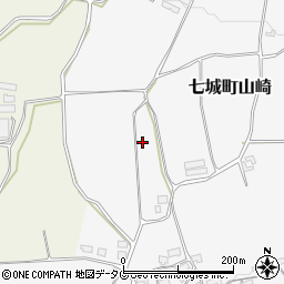 熊本県菊池市七城町山崎周辺の地図