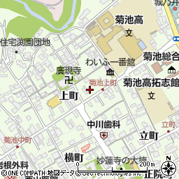 熊本県菊池市上町18-5周辺の地図