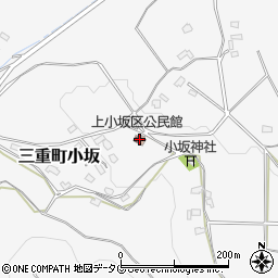 上小坂区公民館周辺の地図