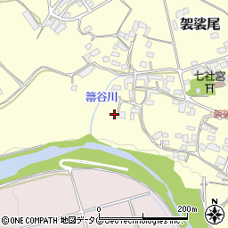 熊本県菊池市袈裟尾周辺の地図