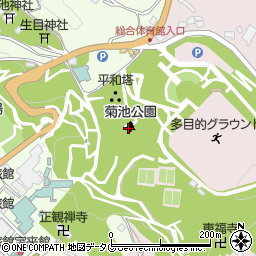 菊池公園周辺の地図