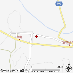 竹田市　宮城分館周辺の地図