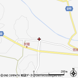 大分県竹田市炭竈681-3周辺の地図