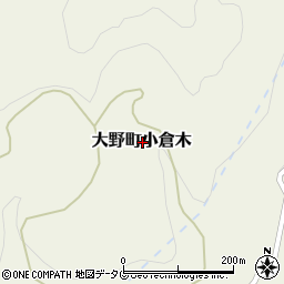大分県豊後大野市大野町小倉木周辺の地図
